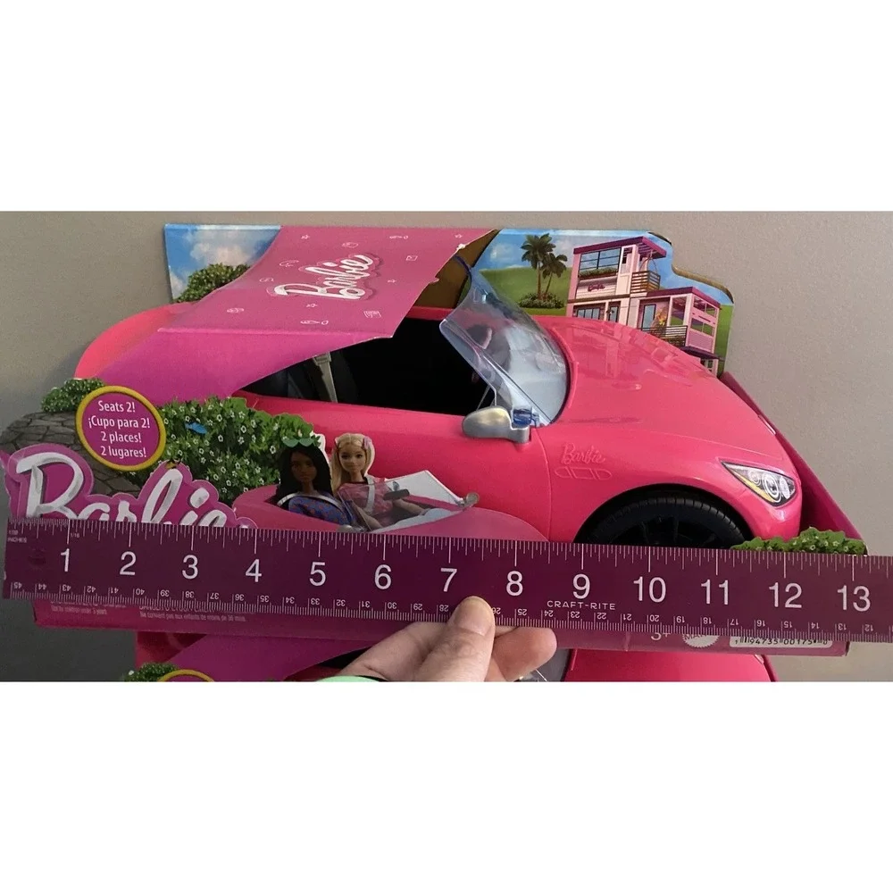 NEW Barbie Convertible 2-Seater Vehicle Pink Car w/ Rolling Wheels‎ HBT92 Mattel